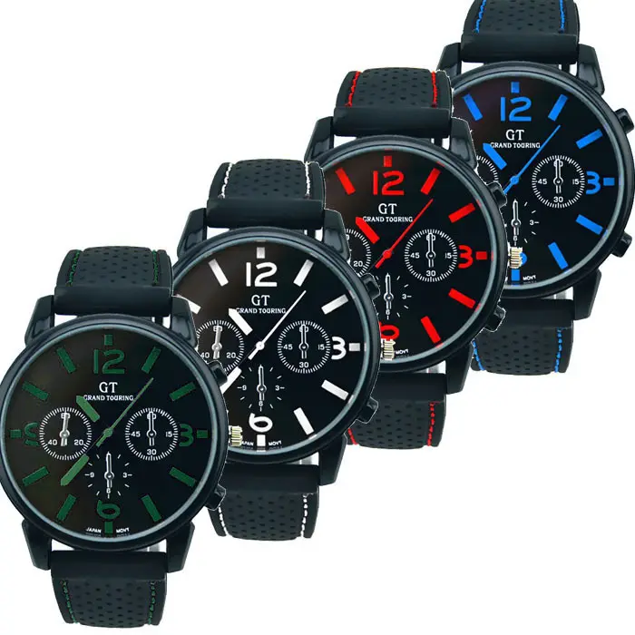Đồng hồ đeo tay Silicone Mặt số lớn đơn giản và phong cách cho nam mới