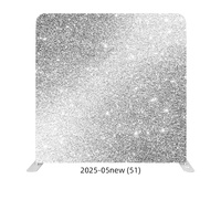 Toile de fond personnalisée pour stand photo de salon professionnel, 7,6 pi ou 8 pi, en tissu tendu type taie d'oreiller, avec cadre en aluminium