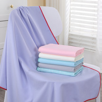 Serviette de bain et de plage d'été douce, absorbante, à séchage rapide, en polaire double face, pour sports de plein air, poncho cape, vente en gros