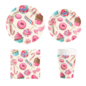 Juego de Vajilla DAMAI Candyland, Platos, Servilletas, Decoración de Mesa para Fiestas Navideñas, Cumpleaños Infantiles, Baby Shower para 8 Personas - Product Image 5