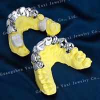 Grillz Hip Hop Personnalisé de Haute Qualité avec Moissanite Taille Brillant, en Argent S925, Or Massif 10K 14K 18K, Certifié par une Tierce Partie, Micro
