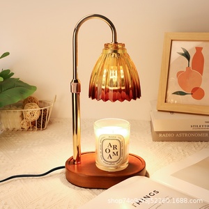 Nouveau modèle 2026 – <span class=keywords><strong>Lampe</strong></span> à bougie aromatique vintage en bois massif avec veilleuse – Luxe haut de gamme pour salon et chambre à coucher - Product Image 4