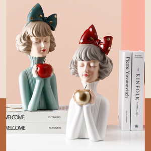 Statue de fille 3D, figurine miniature, sculpture nordique moderne, décoration de <span class=keywords><strong>table</strong></span>, décoration de salon, décoration de chambre à coucher, décoration de bureau, décoration de la maison - Product Image 2