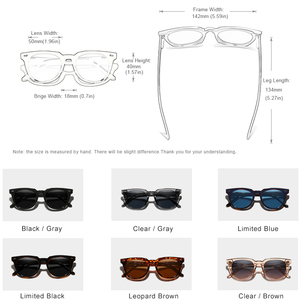 Gafas de Sol Polarizadas Cuadradas con Marco Completo TR90 Original, <span class=keywords><strong>Lentes</strong></span> de Policarbonato con Protección UV400 <span class=keywords><strong>para</strong></span> <span class=keywords><strong>Hombre</strong></span> y Mujer, Modelo 7632 - Product Image 6