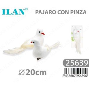 Ilan Pajaro Con Pinza 20cm Decorativo Per Casa - Product Image 1