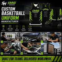 Ensemble de maillots de basket-ball sur mesure, taille plus, noir et vert, sublimation, vêtements de basket-ball OEM pour les clubs, ensemble uniforme, 100% polyester