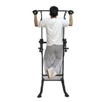 Équipement d'entraînement multifonctionnel pour gymnastique à domicile Barre de traction en acier Tour de puissance Station d'immersion avec support Musculation pour hommes femmes