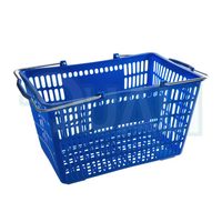 Panier de courses Quali coloré en gros pour supermarché, durable, rouge, 100 % PP, couleurs personnalisées, avec poignées métalliques