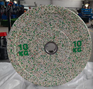 Get-Fit Nouveaux arrivages Équipement de musculation de compétition personnalisé Nouveau style Plaques de poids en caoutchouc granulé blanc haute température Plaques de poids pare-chocs - Product Image 3