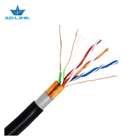 Cable UTP Cat5e sin blindaje para interiores/exteriores, 305m, conductor OFC, revestimiento de PE+PVC, gris/negro, -40C~+70C, 4 pares, 8 núcleos, en bobina de madera