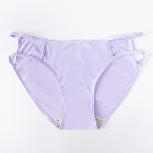 Braguitas de algodón puro para mujer, de punto, de cintura media, de seda helada, sin costuras, transpirables, de talle bajo, tipo bikini, sexys, ecológicas, talla grande - Product Image 2