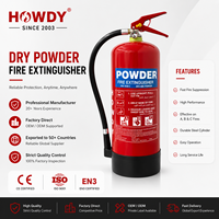 Extincteur à poudre sèche de qualité supérieure CE EN3 ISO 2KG 4KG 6KG 90% 70% avec valve CE pour la suppression des incendies