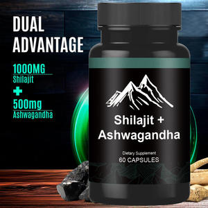 Kapsul <span class=keywords><strong>Shilajit</strong></span> & Ashwagandha untuk Meningkatkan Kepadatan Tulang, Penggunaan Dewasa, 60 Kapsul Per Botol - Product Image 4
