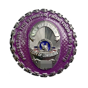 Monedas de Desafío Personalizadas al por Mayor con Temática de Grim Reaper, de Aleación de Zinc Luminosa, Transparentes en Morado con Impresión UV - Product Image 4