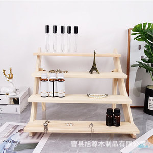 Wooden Multi Tier <b>Shelf</b> 3 Layer <b>Desktop</b> Storage Rack For Jewelry Cosmetics Display Organizing Living Room Home Decor - Product Image 1