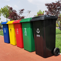 Poubelle en plastique de 360 L Tacho De Basura Poubelle extérieure grande capacité avec pédale