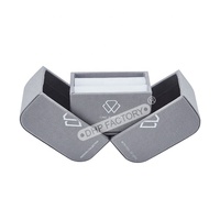 Luxe Logo personnalisé rigide coton lin tissu Fine Jewelry boucles d'oreilles bague de mariage collier montre stockage boîtes d'emballage cadeau