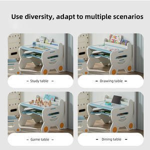 Mobilier Enfant Moderne Éducatif : Table et Chaise Enfant avec Planche à Dessin Intégrée, Hauteur Réglable, en Plastique - Product Image 6