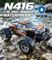 Voiture RC tout-terrain HOSHI N416 1/16 4x4 haute vitesse, étanche et sûre, 36 km/h, télécommandée, Monster Truck RTR, jouet étanche, en stock aux États-Unis