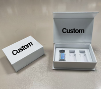 Flacons en papier rigide holographiques personnalisés durables 3ml/5ml/10ml, étiquettes d'emballage magnétique, boîte cadeau avec plateau d'insertion en EVA