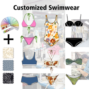 Fabricant de Maillots de Bain OEM, Style Sportif Contraste, <span class=keywords><strong>Bikini</strong></span> pour Femmes, Ensemble <span class=keywords><strong>Bikini</strong></span> Personnalisé avec Logo - Product Image 3