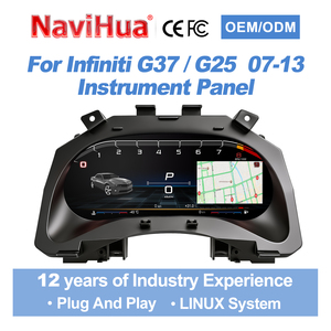 หน้าปัดดิจิตอลสำหรับรถยนต์ Infiniti G37/G25 ปี 2007-2013 รุ่นใหม่ล่าสุด พร้อมมาตรวัดความเร็วอัตโนมัติ ระบบ Linux จอ LCD แสดงผลข้อมูลในห้องนักบิน - Product Image 2