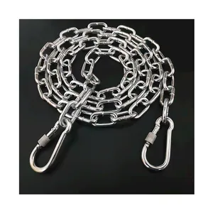 China Fabricante Alta Polido G30 2mm a 32mm SS304/316 Aço Inoxidável Longo Soldagem Link Chain DIN763