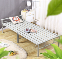 Lit en métal Xingyuan, lit en fer, design simple, chambre de location en dortoir, installation sans outil, pliable, pour bureau, chambre à coucher, meubles