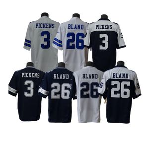 Groothandel Heren 3 George Pickens 17 Brandon Aubrey Dallas Hoge Kwaliteit Gestikt Ademend Plus Size Korte Voetbaltrui - Product Image 1