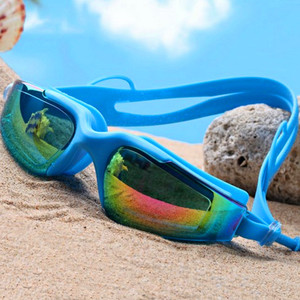 Anti Fog Swimming Goggles <b>Large</b> <b>Frame</b> Plano Adult Mixed Colors Polyester Lens Plastic Material Universal Use - Product Image 2