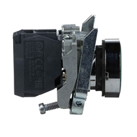 Interruptor de Control Industrial de Montaje en Panel, Botón Pulsador Metálico Schneider XB4BA31 10A IP65 1NO