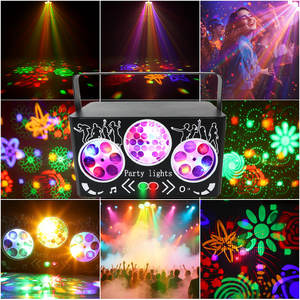 YSH lazer 3-Gobo tekerlek LED sahne ışıkları uzaktan kumanda DMX Club disko ışığı işık düğün partiler ve konserler için - Product Image 3