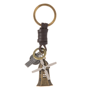 Llavero de Metal con Diseño Retro Punk Creativo, <span class=keywords><strong>Cuerda</strong></span> de Cuero Trenzada, Colgante de <span class=keywords><strong>Guitarra</strong></span>, Búho, Tortuga, Molino de Viento, Serpiente, Joyería, Regalo <span class=keywords><strong>para</strong></span> Hombre - Product Image 4