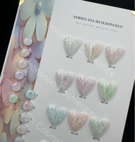 Nouveauté : Gel de construction Confetti Flakes Série 354 Blanc Lait, Gel UV pour extension d'ongles pour salon professionnel et DIY à domicile