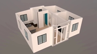 Maison conteneur extensible de 40 pieds, 3 chambres, 2 salles de bain, villa préfabriquée de luxe, design respirant, compatible ADU, logement annexe
