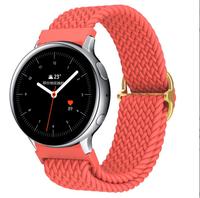 Bracelet en nylon tressé extensible réglable pour Samsung Watch 4/5 20 mm 22 mm