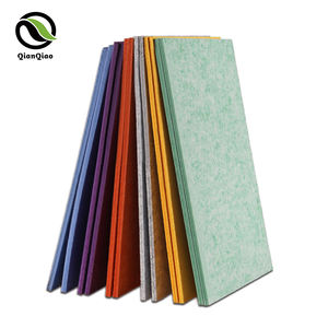 Panneaux muraux insonorisants en polyester absorbant ignifuge 2440*1220mm, directement de l'usine, panneaux acoustiques absorbants en feutre PET - Product Image 1