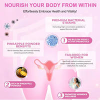 Gummies Probiotiques Vaginales Féminines : Soutien Digestif, Équilibre du pH, Soin de la Santé Intestinale, Complément Quotidien pour Femmes