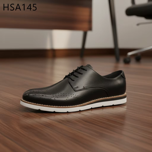 HY, Estilo Moderno, Combinación de Estilo y Practicidad, Zapatos de Vestir para <span class=keywords><strong>Hombre</strong></span> con Punta en Pico, Zapatos Ejecutivos de Moda Negros/Marrones para Cena de Gala HSA144 - Product Image 3