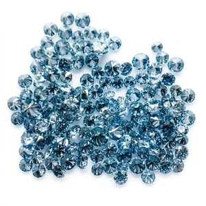 Diamant de laboratoire RAMDUT IMPEX, bleu vif fantaisie, pureté VS, taille brillant, certifié IGI, 1,1 mm à 3,6 mm, pierre de diamant non montée pour bijoux - Product Image 1