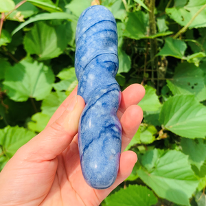 Baguette de massage torsadée Heisenberg en quartz aventurine bleue, faite à la main, pour exercices de Kegel, jouet sexuel pour adultes - Product Image 5