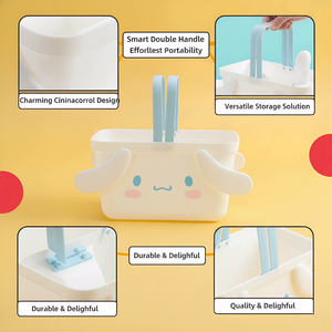<span class=keywords><strong>Panier</strong></span> de rangement en plastique mignon fabriqué en usine, <span class=keywords><strong>panier</strong></span> portable Kawaii pour organiser les jouets et articles divers des enfants - Product Image 6