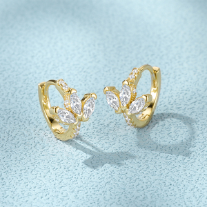 CANNER 2023 Bijoux Tendance Boucles d'Oreilles Créoles en Argent Sterling S925 avec Zircon Étoile Simple et Personnalisé pour Femme - Product Image 5