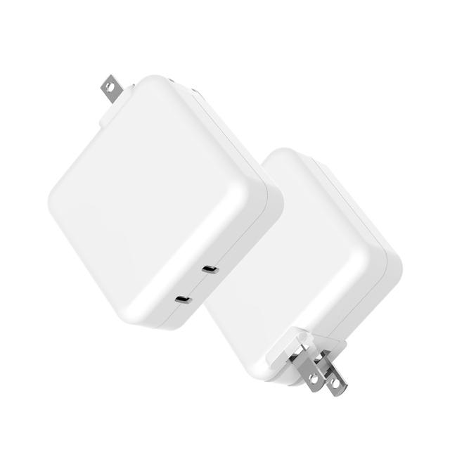 Portable Universal USB-C 65W GaN 45W+20W Dual Type C PD Fast Charging Folding Plug Wall Charger for iPhone iPad