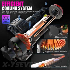 หลอดไฟหน้า LED แบบ <span class=keywords><strong>X8</strong></span> F150สว่างมาก X-7SEVEN 160W 36000LM 6500K H1 H4 H7 H11 9005 9006 9012 9004 9007 H13 H10 HB3 - Product Image 5