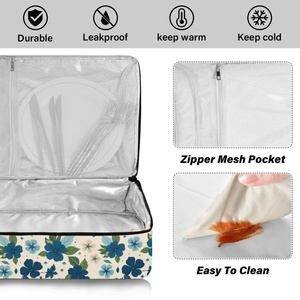 Hawaiian Large-Capacity Thermal Lunch Cooler Bag Custom Print Portable Insulated Pizza Bag for Picnic Food Bag With Logo - Product Image 4