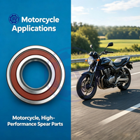 Roulements à billes à grande vitesse en acier inoxydable 6207 ZZ 2RS, roulement à billes à gorge profonde, pièces de moto