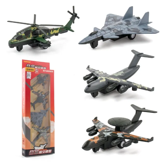 Máy bay chiến đấu máy bay phản lực Đồ chơi máy bay chiến đấu mô hình đồ chơi đúc hàng không máy bay hợp kim Trung Quốc hiển thị Hộp máy bay kim loại 4 phù hợp với