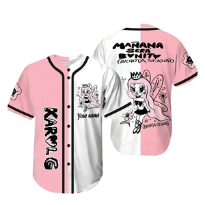 Nuevo estilo personalizado <span class=keywords><strong>Karol</strong></span> <span class=keywords><strong>G</strong></span> Bichota temporada camisetas de béisbol mujer Softball Jersey sublimado poliéster béisbol Jersey - Product Image 3