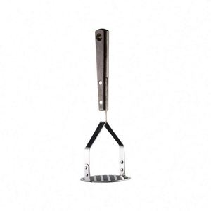Juego de 5 utensilios de cocina de acero inoxidable con mango de madera: espátula, colador y cucharón, herramientas de cocina aisladas para el hogar - Product Image 4